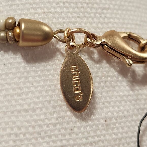 Chico's Colorful Necklace 2 Layer Multicolor Stone Beads 34" NWT - Picture 7 of 8